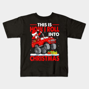 Christmas Pajama Dabbing Santa Claus Kids T-Shirt